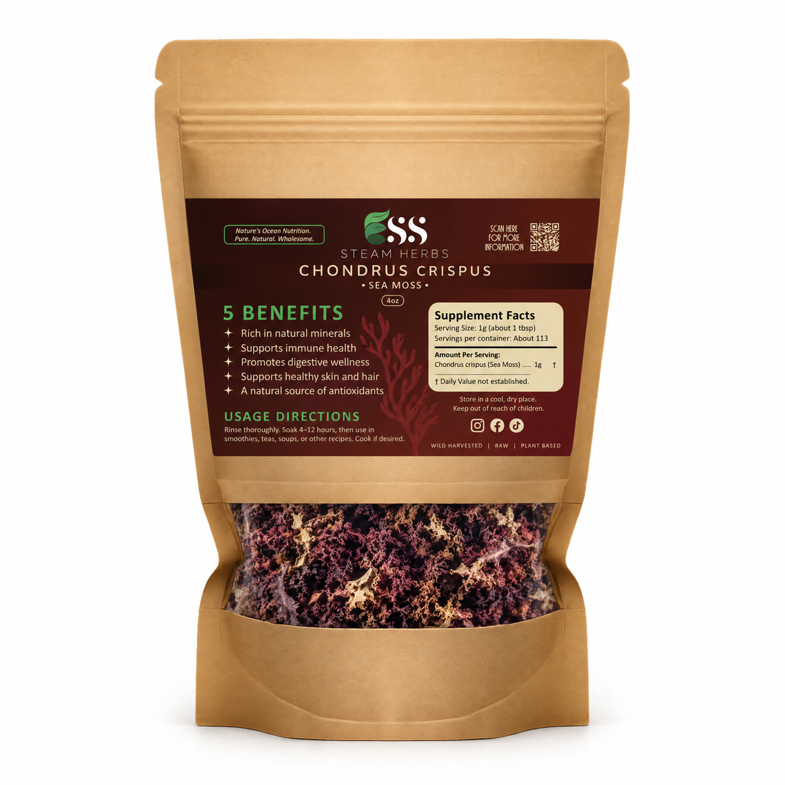 Chondrus Crispus Sea Moss (Purple)