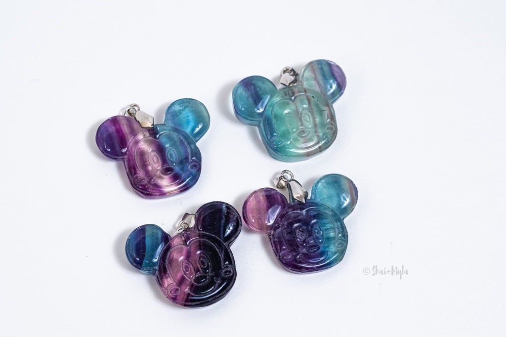 Mickey Mouse Flourite Pendants